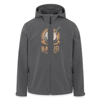 Bluegrass Musik Banjo Spieler Saiteninstrument - Recycelte Männer Softshell-Jacke von Stanley/Stella - Anthrazit - Vorne - AI Model Male 185 light (185cm)