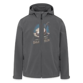Banjo Spieler Bluegrass Musik Saiteninstrument - Recycelte Männer Softshell-Jacke von Stanley/Stella - Anthrazit - Vorne - AI Model Male 185 light (185cm)