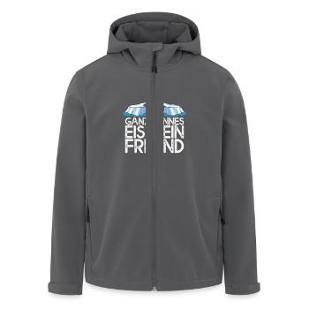 Ganz dünnes Eis mein Freund Stier Ochse Eisscholle - Recycelte Männer Softshell-Jacke von Stanley/Stella - Anthrazit - Vorne - AI Model Male 185 light (185cm)