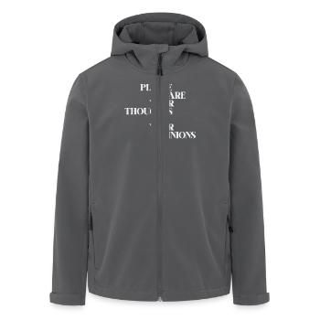 Bitte Teile Deine Gedanken Und Meinungen Shut Up - Recycelte Männer Softshell-Jacke von Stanley/Stella - Anthrazit - Vorne - AI Model Male 185 light (185cm)