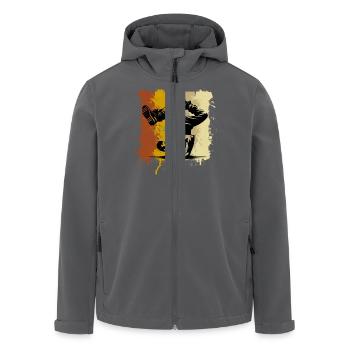 Breakdance - Recycelte Männer Softshell-Jacke von Stanley/Stella - Anthrazit - Vorne - AI Model Male 185 light (185cm)