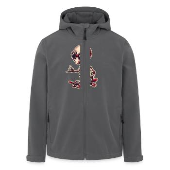 Alien Skateboard Skater - Recycelte Männer Softshell-Jacke von Stanley/Stella - Anthrazit - Vorne - AI Model Male 185 light (185cm)