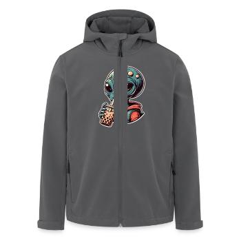 Alien Bubble Tea - Recycelte Männer Softshell-Jacke von Stanley/Stella - Anthrazit - Vorne - AI Model Male 185 light (185cm)