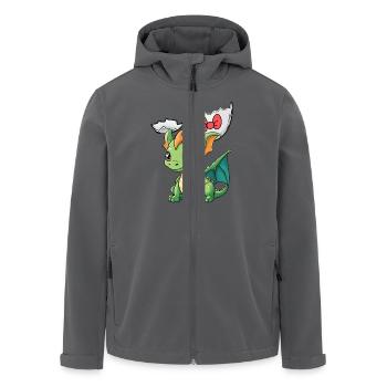 Drachen Baby Eierschale Geburt schlüpfen Ei Kinder - Recycelte Männer Softshell-Jacke von Stanley/Stella - Anthrazit - Vorne - AI Model Male 185 light (185cm)