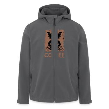 Niedliche Voodoo-Puppe Kaffee-Liebhaber - Recycelte Männer Softshell-Jacke von Stanley/Stella - Anthrazit - Vorne - AI Model Male 185 light (185cm)