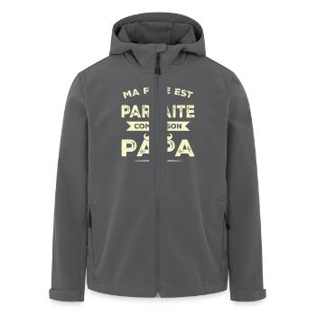 Meine Tochter ist perfekt wie ihr Papa Humor Geschenk - Recycelte Männer Softshell-Jacke von Stanley/Stella - Anthrazit - Vorne - AI Model Male 185 light (185cm)