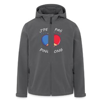 I Can't I Have Ping Pong Humor Geschenk - Recycelte Männer Softshell-Jacke von Stanley/Stella - Anthrazit - Vorne - AI Model Male 185 light (185cm)