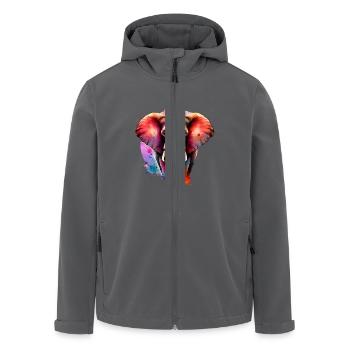Elefant - Recycelte Männer Softshell-Jacke von Stanley/Stella - Anthrazit - Vorne - AI Model Male 185 light (185cm)
