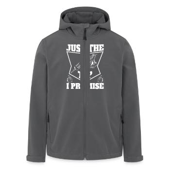 Just The Tip I Promise Witziges Tattoo-Motiv - Recycelte Männer Softshell-Jacke von Stanley/Stella - Anthrazit - Vorne - AI Model Male 185 light (185cm)