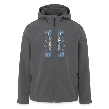 Ich Angle Weil Ich Menschen Nicht Werfen Kann - Recycelte Männer Softshell-Jacke von Stanley/Stella - Anthrazit - Vorne - AI Model Male 185 light (185cm)