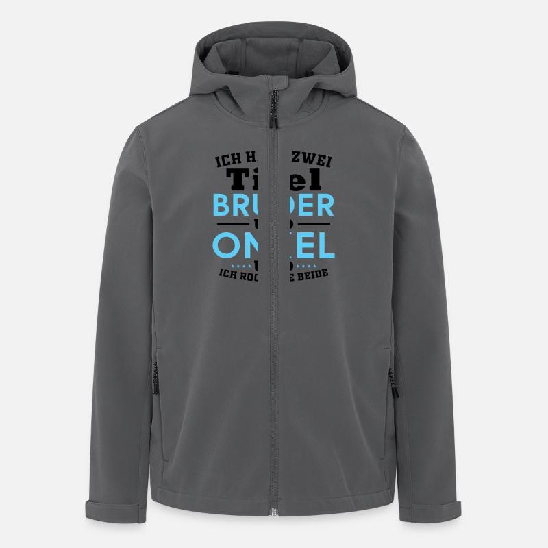 Bruder und Onkel, Humor Gift - Recycelte Männer Softshell-Jacke von Stanley/Stella - Anthrazit