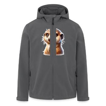 Erdmännchen - Recycelte Männer Softshell-Jacke von Stanley/Stella - Anthrazit - Vorne - AI Model Male 185 light (185cm)