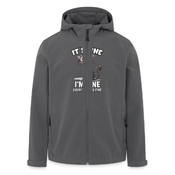 It's Fine I'm Fine Everything Is Fine Lustige - Recycelte Männer Softshell-Jacke von Stanley/Stella - Anthrazit - Vorne - AI Model Male 185 light (185cm)