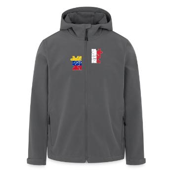 Venezuela Italien Flagge Italiener Venezolaner - Recycelte Männer Softshell-Jacke von Stanley/Stella - Anthrazit - Vorne - AI Model Male 185 light (185cm)