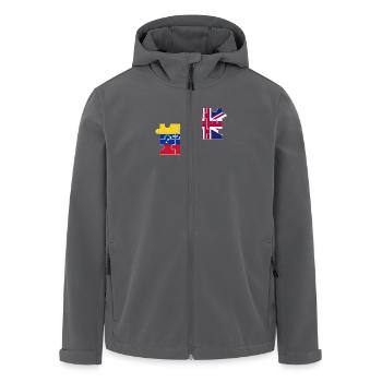 Venezuela Uk Flag Britischer Venezolaner - Recycelte Männer Softshell-Jacke von Stanley/Stella - Anthrazit - Vorne - AI Model Male 185 light (185cm)