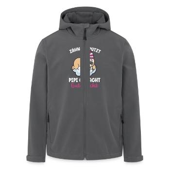 Faultier Schlafshirt Gute Nacht für Langschläfer - Recycelte Männer Softshell-Jacke von Stanley/Stella - Anthrazit - Vorne - AI Model Male 185 light (185cm)