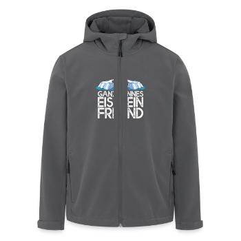 Ganz dünnes Eis mein Freund Frosch Eisscholle - Recycelte Männer Softshell-Jacke von Stanley/Stella - Anthrazit - Vorne - AI Model Male 185 light (185cm)