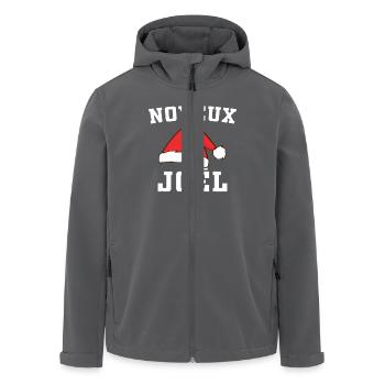 Joel Humor, Joel Eule Geschenk Frohe Weihnachten - Recycelte Männer Softshell-Jacke von Stanley/Stella - Anthrazit - Vorne - AI Model Male 185 light (185cm)