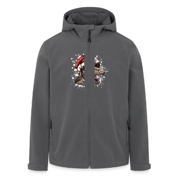 Dinosaurier stegosaurus Weihnachten Lustig - Recycelte Männer Softshell-Jacke von Stanley/Stella - Anthrazit - Vorne - AI Model Male 185 light (185cm)