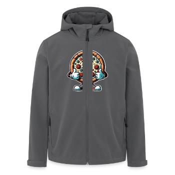 Pizza - Recycelte Männer Softshell-Jacke von Stanley/Stella - Anthrazit - Vorne - AI Model Male 185 light (185cm)