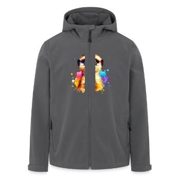 Erdmännchen - Recycelte Männer Softshell-Jacke von Stanley/Stella - Anthrazit - Vorne - AI Model Male 185 light (185cm)