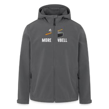 Mehr Kuhglocke Musikliebhaber Humor Lustig - Recycelte Männer Softshell-Jacke von Stanley/Stella - Anthrazit - Vorne - AI Model Male 185 light (185cm)