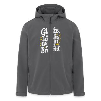 Frisur Glatze Haarausfall, Lustiges Glatzenträger - Recycelte Männer Softshell-Jacke von Stanley/Stella - Anthrazit - Vorne - AI Model Male 185 light (185cm)