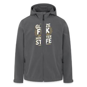 Glatze Frisur Haarausfall, Lustiges Glatzenträger - Recycelte Männer Softshell-Jacke von Stanley/Stella - Anthrazit - Vorne - AI Model Male 185 light (185cm)