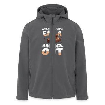 When In Doubt Eat A Brownie Out für einen - Recycelte Männer Softshell-Jacke von Stanley/Stella - Anthrazit - Vorne - AI Model Male 185 light (185cm)