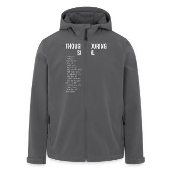 Gedanken während der Schule - Recycelte Männer Softshell-Jacke von Stanley/Stella - Anthrazit - Vorne - AI Model Male 185 light (185cm)