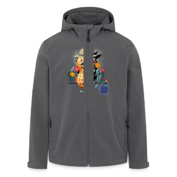 Natur Naturliebhaber Erdnuss Blumen Blume Nuss - Recycelte Männer Softshell-Jacke von Stanley/Stella - Anthrazit - Vorne - AI Model Male 185 light (185cm)