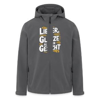 Glatze Frisur Haarausfall, Glatzenträger - Recycelte Männer Softshell-Jacke von Stanley/Stella - Anthrazit - Vorne - AI Model Male 185 light (185cm)