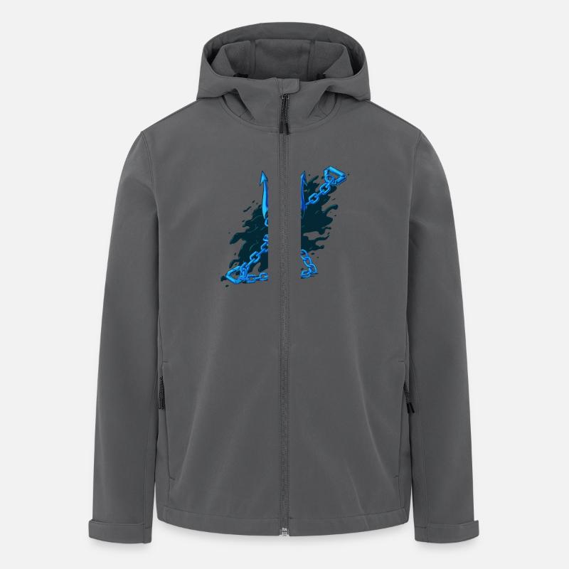 CHAINS WRAPPED AROUND THE TRIDENT - Men’s Recycled Softshell Jacket by Stanley/Stella - anthracite