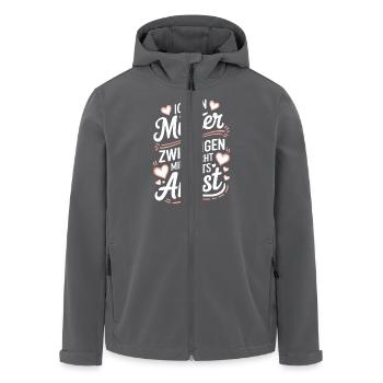 Zwillingsmama Zwillings Mutter Mama von Zwillingen - Recycelte Männer Softshell-Jacke von Stanley/Stella - Anthrazit - Vorne - AI Model Male 185 light (185cm)