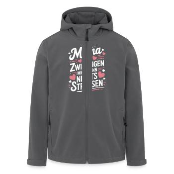 Zwillingsmama Mama von Zwillingen Zwillings Mutter - Recycelte Männer Softshell-Jacke von Stanley/Stella - Anthrazit - Vorne - AI Model Male 185 light (185cm)