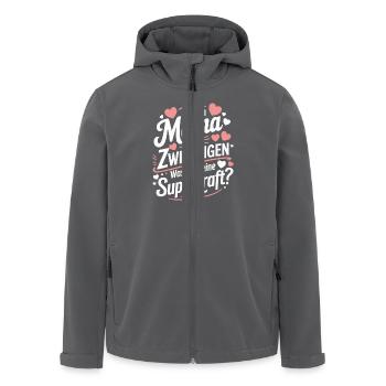 Zwillingsmama Zwillings Mutter, Mama von Zwillinge - Recycelte Männer Softshell-Jacke von Stanley/Stella - Anthrazit - Vorne - AI Model Male 185 light (185cm)