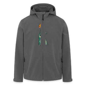 Freiheitsstatue Mit Pizza-Fackel Kunstwerk New - Recycelte Männer Softshell-Jacke von Stanley/Stella - Anthrazit - Vorne - AI Model Male 185 light (185cm)