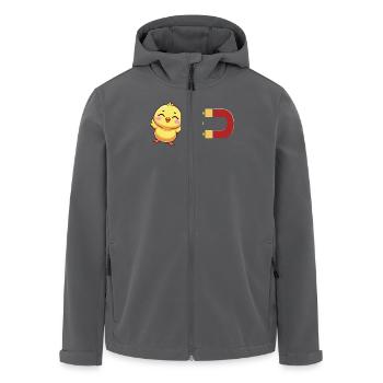 Süßes Küken Mit Magnet: Anziehungskraft Des Kükens - Recycelte Männer Softshell-Jacke von Stanley/Stella - Anthrazit - Vorne - AI Model Male 185 light (185cm)