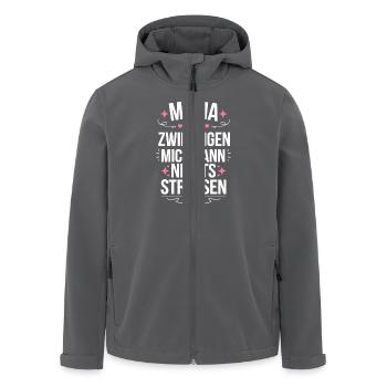 Zwillingsmama Mama von Zwillingen Zwillings Mutter - Recycelte Männer Softshell-Jacke von Stanley/Stella - Anthrazit - Vorne - AI Model Male 185 light (185cm)