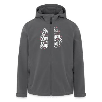 Zwillingsmama Zwillings Mutter, Mama von Zwillinge - Recycelte Männer Softshell-Jacke von Stanley/Stella - Anthrazit - Vorne - AI Model Male 185 light (185cm)