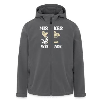 Fehler Wurden Gemacht Humorvoller Auto-Unfall - Recycelte Männer Softshell-Jacke von Stanley/Stella - Anthrazit - Vorne - AI Model Male 185 light (185cm)