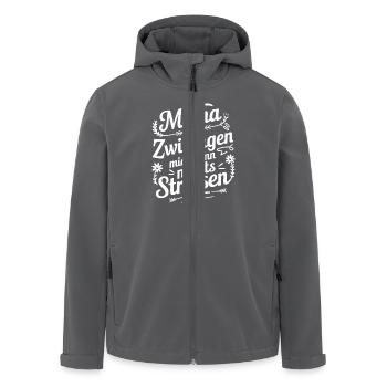 Zwillingsmama Mama von Zwillingen Zwillings Mutter - Recycelte Männer Softshell-Jacke von Stanley/Stella - Anthrazit - Vorne - AI Model Male 185 light (185cm)