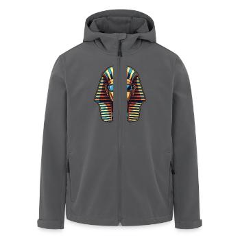 Pharao Totenkopf Cool - Recycelte Männer Softshell-Jacke von Stanley/Stella - Anthrazit - Vorne - AI Model Male 185 light (185cm)