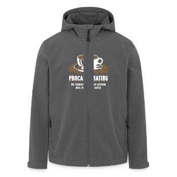 Procaffeinating Kaffeeliebhaber Starten Nichts - Recycelte Männer Softshell-Jacke von Stanley/Stella - Anthrazit - Vorne - AI Model Male 185 light (185cm)