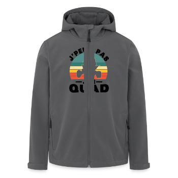 I can't I have quad - Men’s Recycled Softshell Jacket by Stanley/Stella - anthracite - Front - AI Model Male 185 light (185cm)
