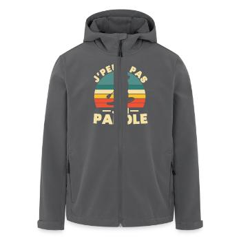 Ich kann nicht paddeln, ich - Recycelte Männer Softshell-Jacke von Stanley/Stella - Anthrazit - Vorne - AI Model Male 185 light (185cm)