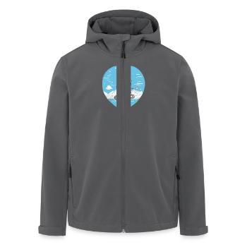 Niedliche Winter Schlittenfahren Paar Herz Design - Recycelte Männer Softshell-Jacke von Stanley/Stella - Anthrazit - Vorne - AI Model Male 185 light (185cm)