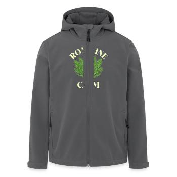 Romaine Calm Salat Humor Design - Recycelte Männer Softshell-Jacke von Stanley/Stella - Anthrazit - Vorne - AI Model Male 185 light (185cm)
