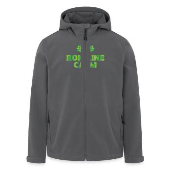 Romaine Calm Lustiges Gemüse Design - Recycelte Männer Softshell-Jacke von Stanley/Stella - Anthrazit - Vorne - AI Model Male 185 light (185cm)
