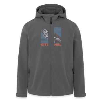 Kitzbühel Skifahren Tirol Design Kitzbühel Skiing - Recycelte Männer Softshell-Jacke von Stanley/Stella - Anthrazit - Vorne - AI Model Male 185 light (185cm)